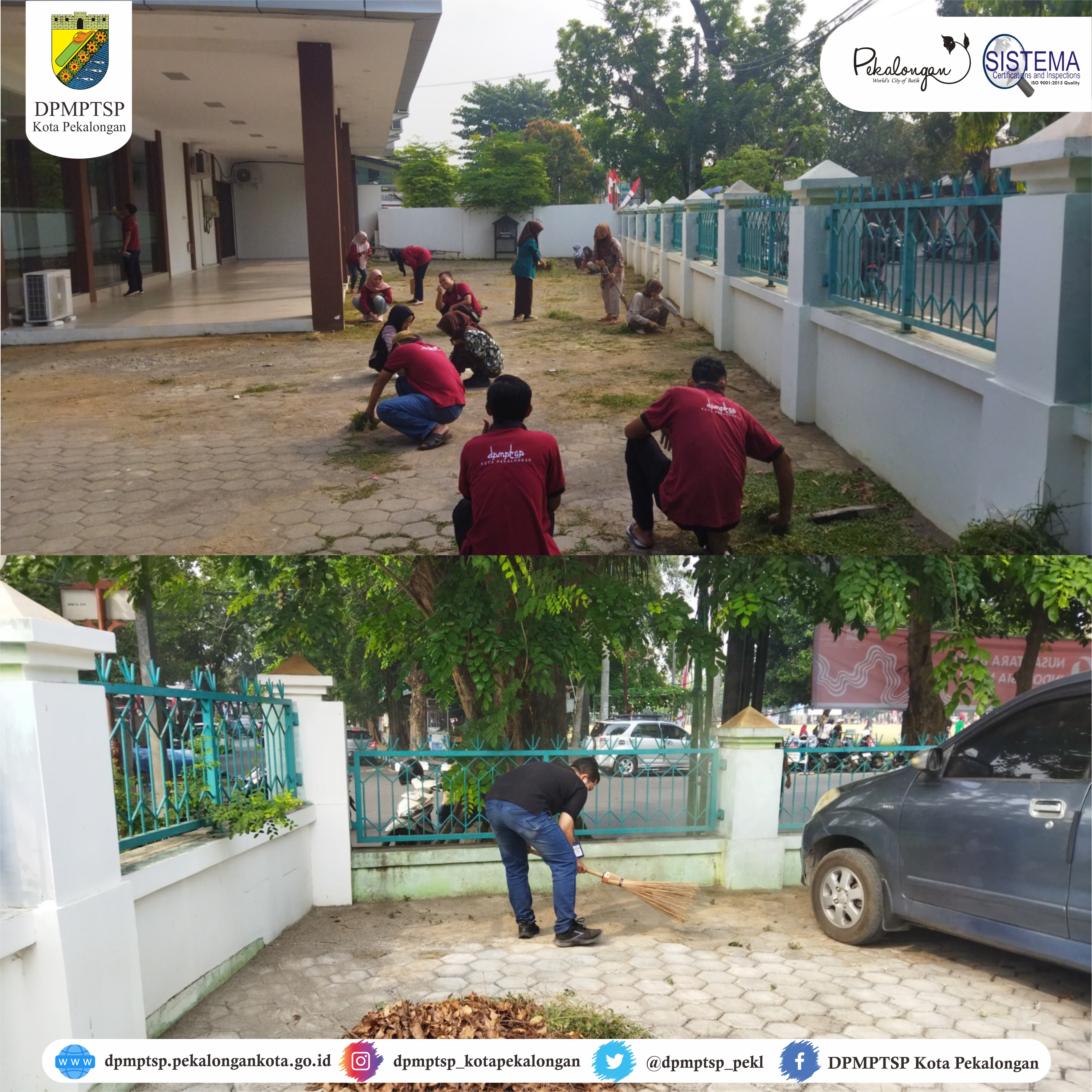 Kerja Bakti di Lingkungan Kantor DPMTSP Kota Pekalongan