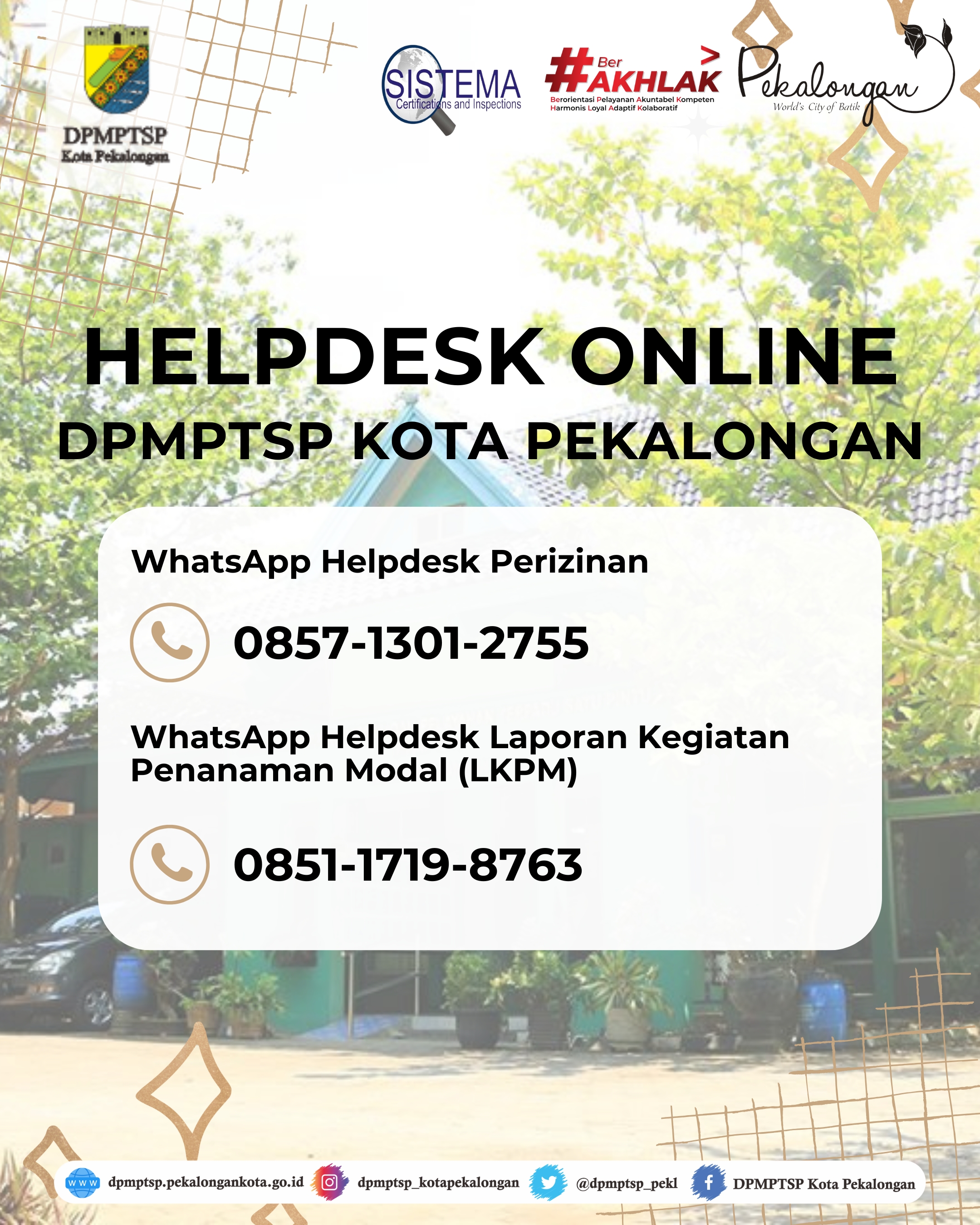 Helpdesk Resmi DPMPTSP Kota Pekalongan